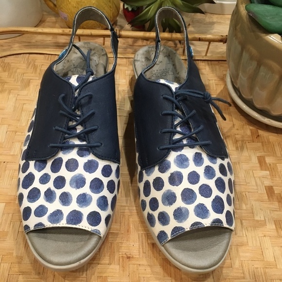 CLOUD walking sandals. Lace up blue white size 41 - Picture 10 of 12